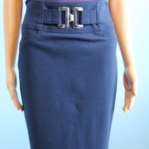 Cache Skirts - Cache Contour Navy Blue Skirt Silver Buckle Cache Skirts - Cache Contour Navy Blue Skirt Silver Buckle